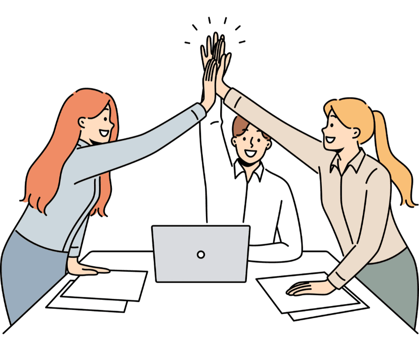 Team celebrating success